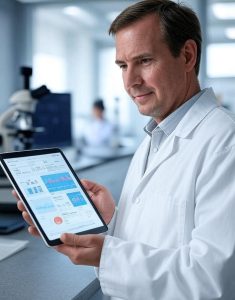 scientists looking through curated websites